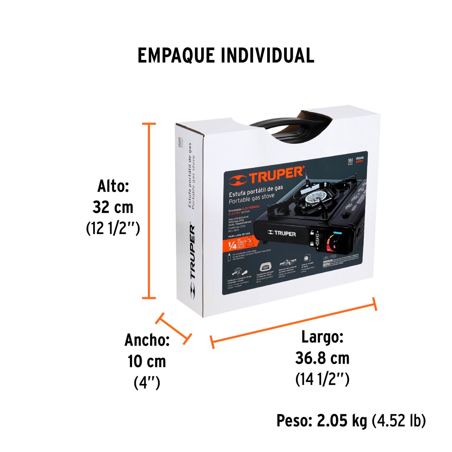 Estufilla Portátil Para Gas, Encendido Electrónico