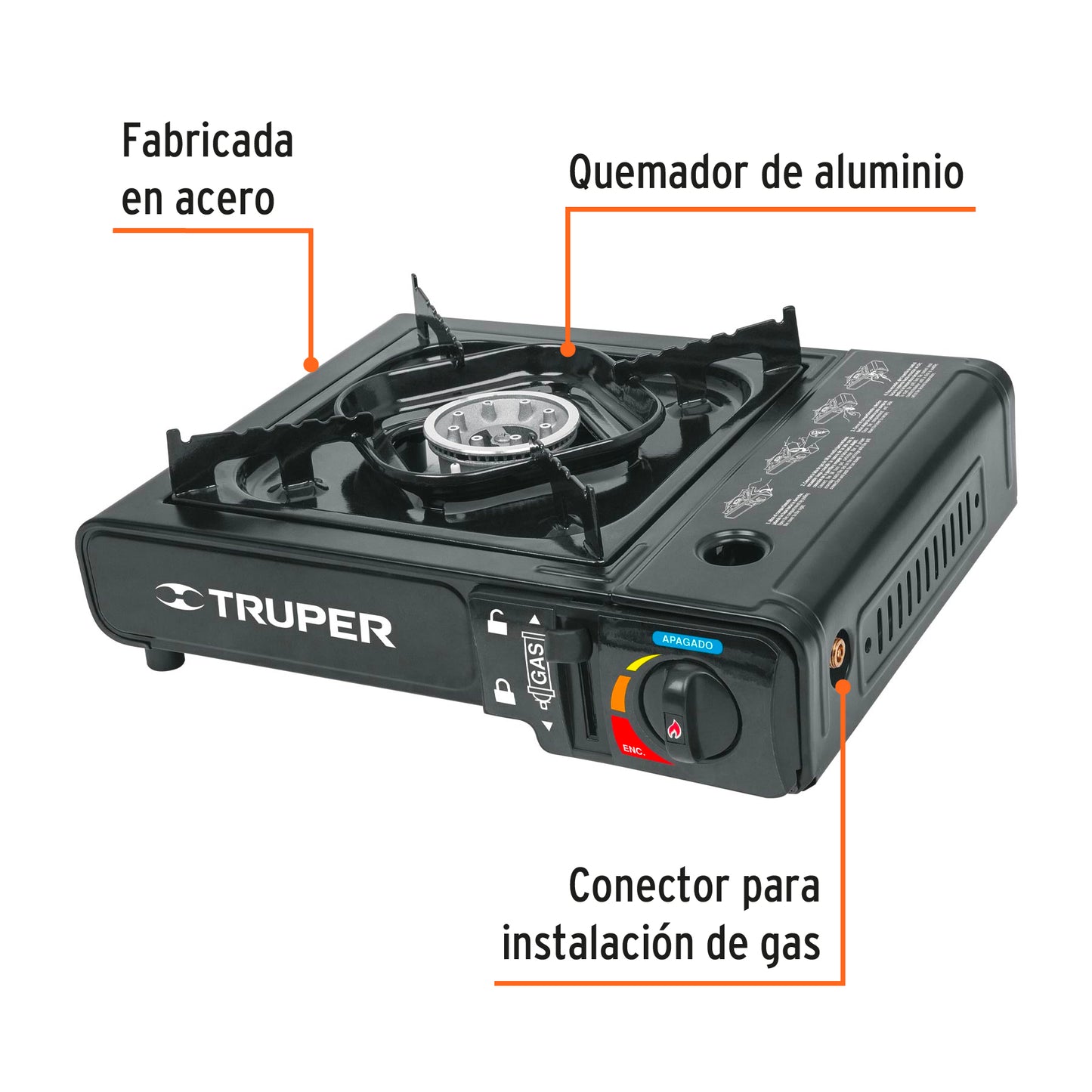 Estufilla Portátil Para Gas, Encendido Electrónico