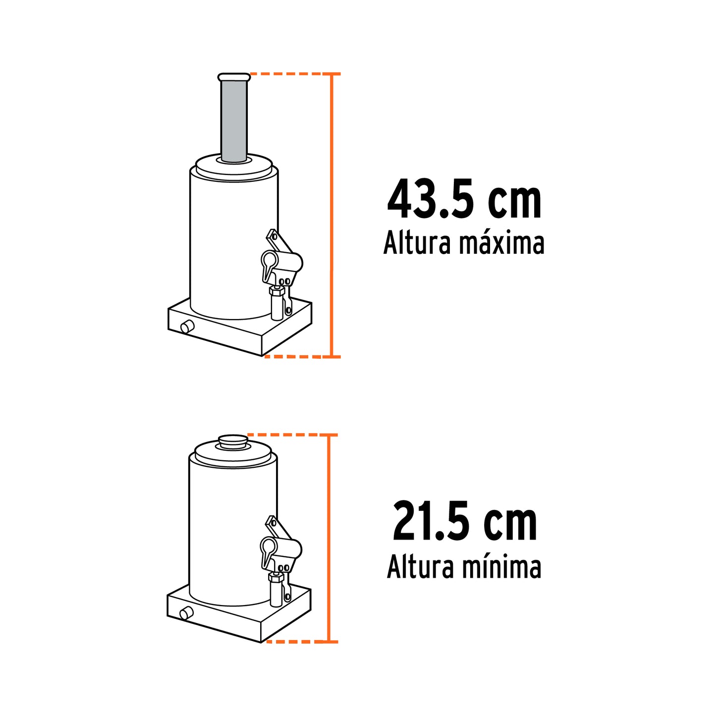 Gato hidráulico de botella de 6 Ton, Truper