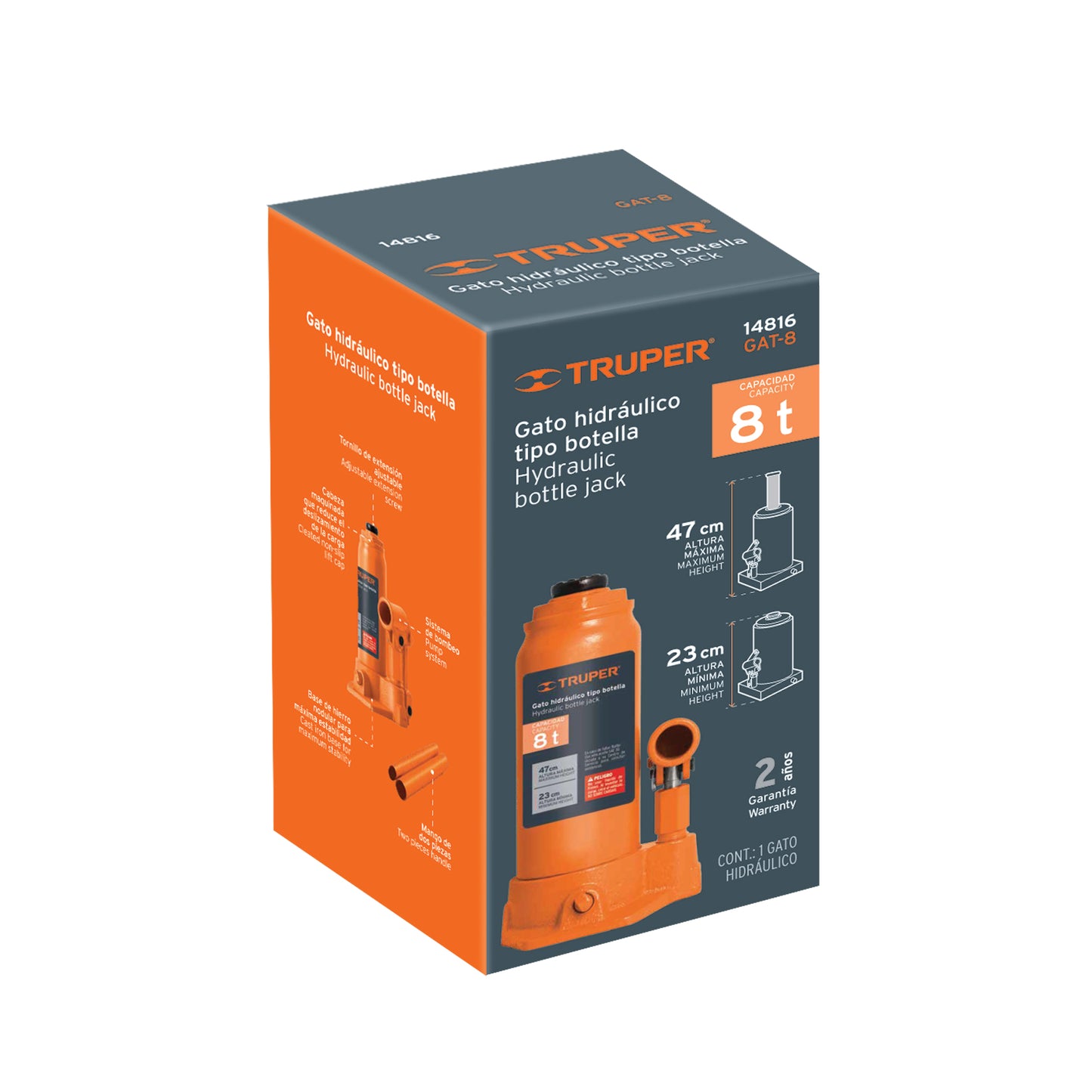 Truper Gato 8 Ton – Seguridad y estabilidad total