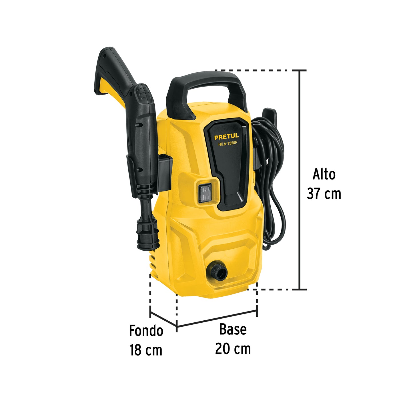 Hidrolavadora Electrica 1350 PSI Limpieza fácil, potente y segura