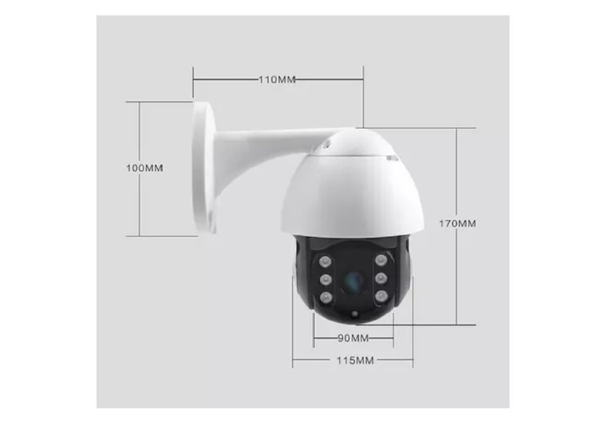 Camara Ip Panoramica Domo 360° Exterior Wifi Full Hd