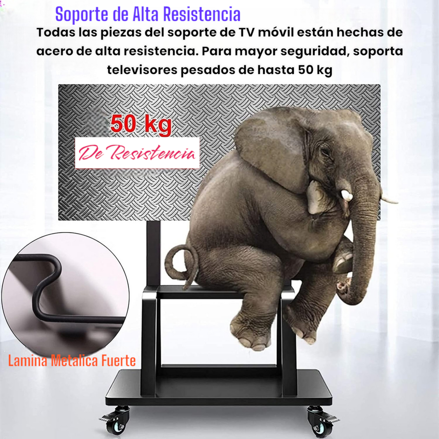 Soporte  Pedestal Ruedas 32 A 75/max 50kg Tv Móvil Carrito
