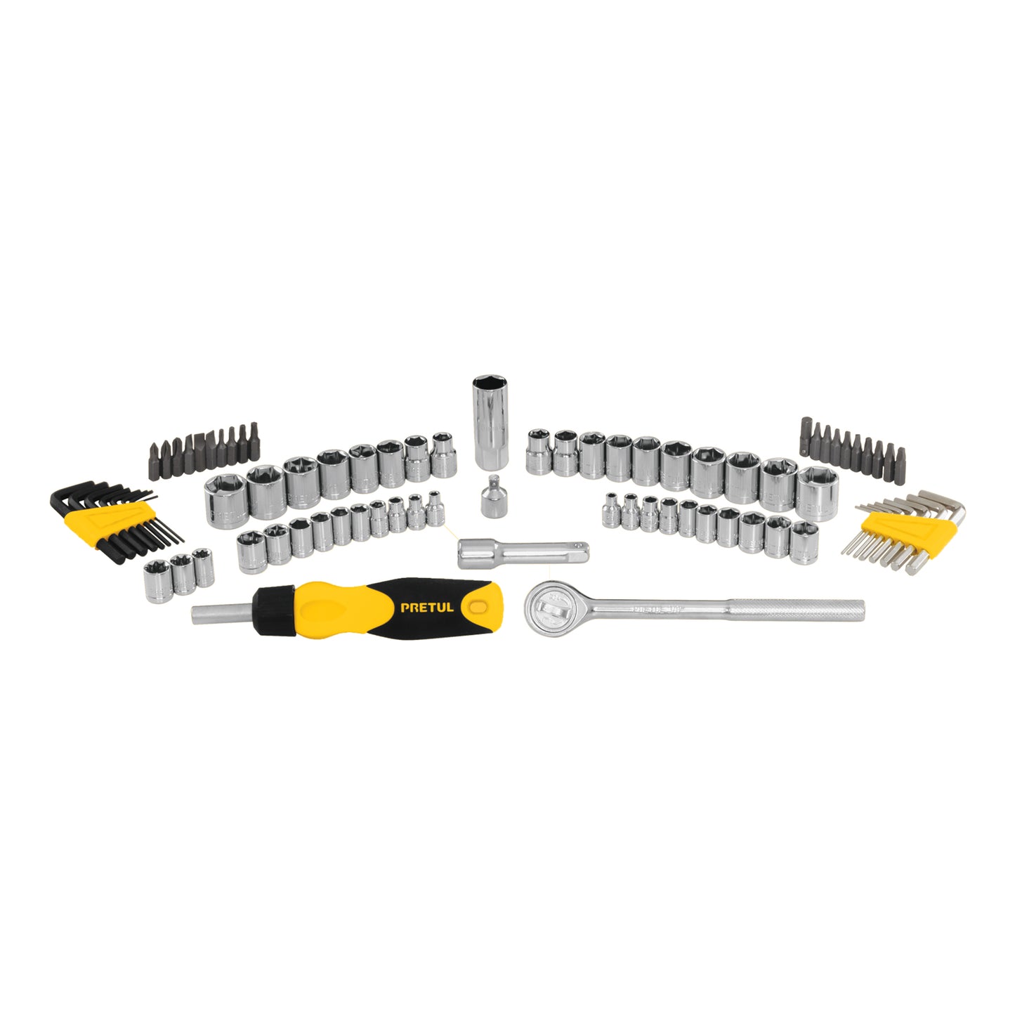 Kit Pretul 83 pzas con Matraca Ideal Hogar y Taller