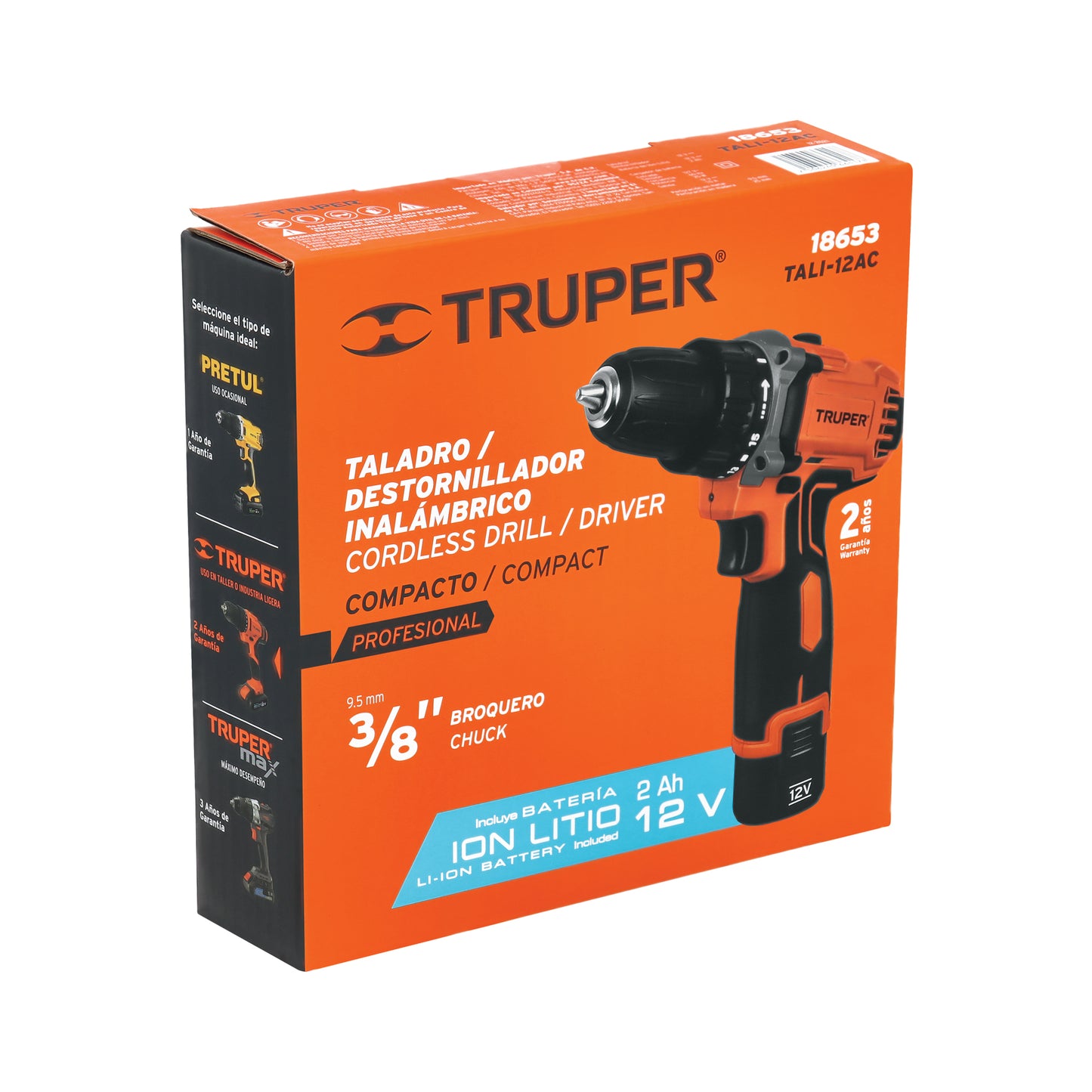 Taladro compacto 3/8", 12V, PRO