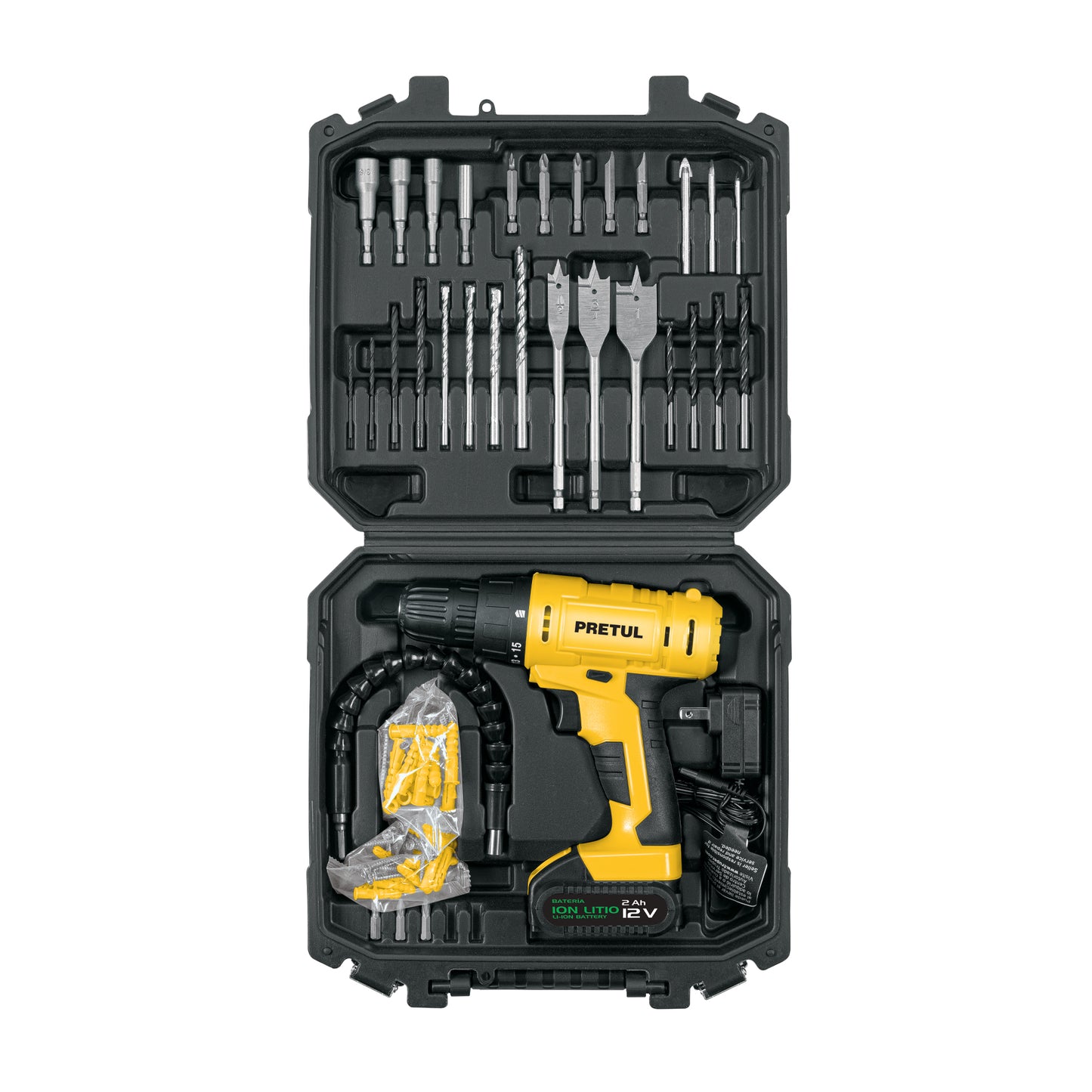 kit Taladro Pretul 12V Ligero Para Instalar Y Reparar