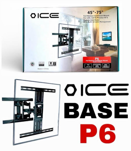Soporte Para Tv Extensible caja negra oice  P6 De 40 A 75 Color Negro