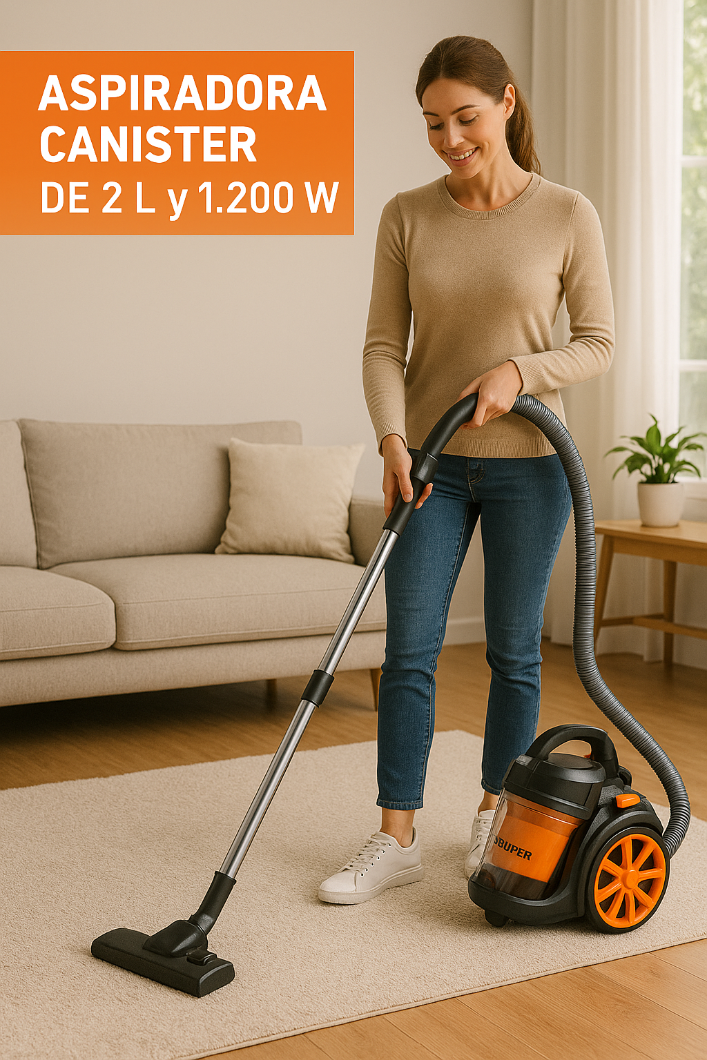 Aspiradora Truper 1200 W | Potencia limpia sin esfuerzo