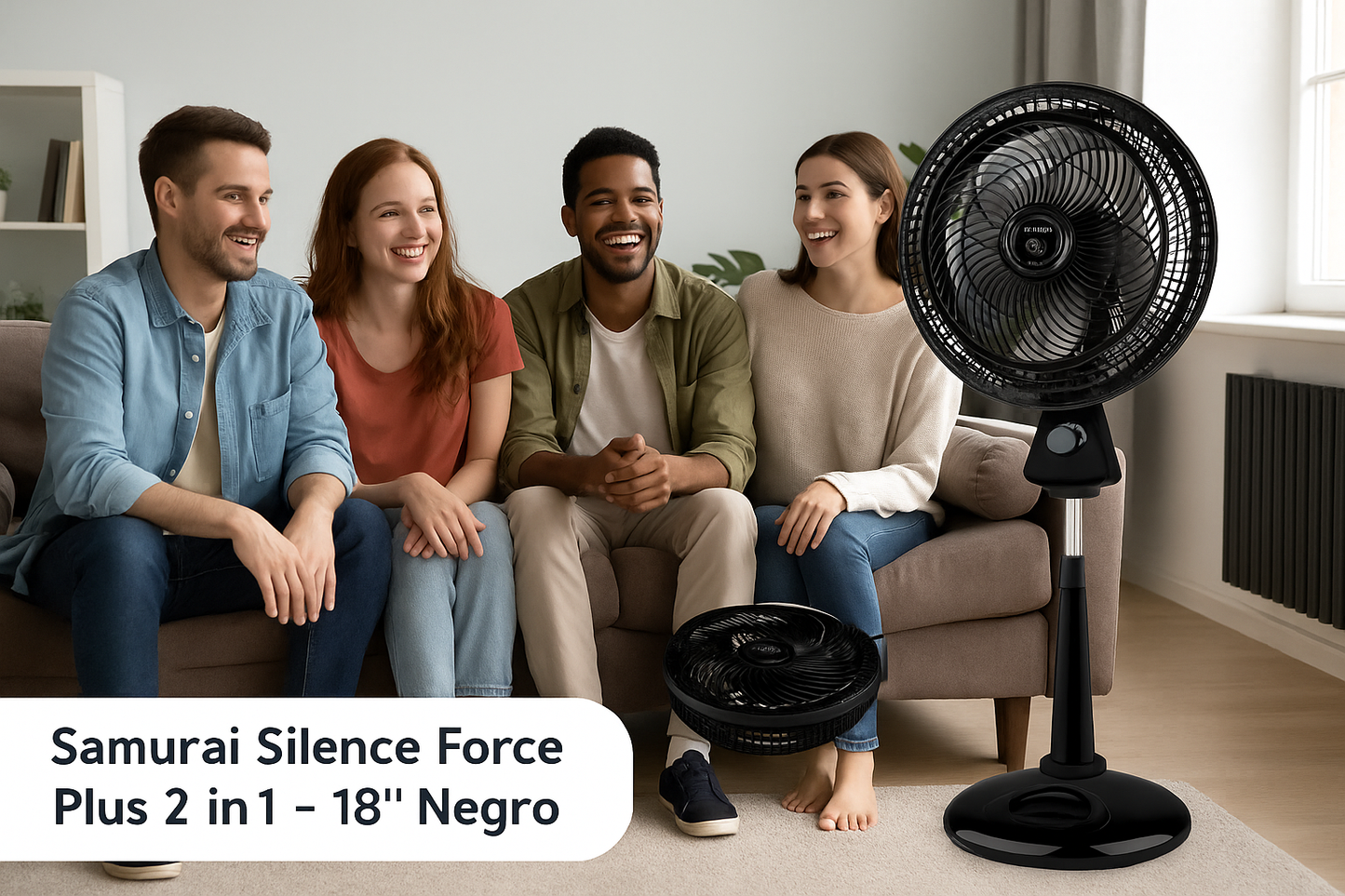 Ventilador Samurai Force Plus 2 En 1 - Diámetro 18 Cm