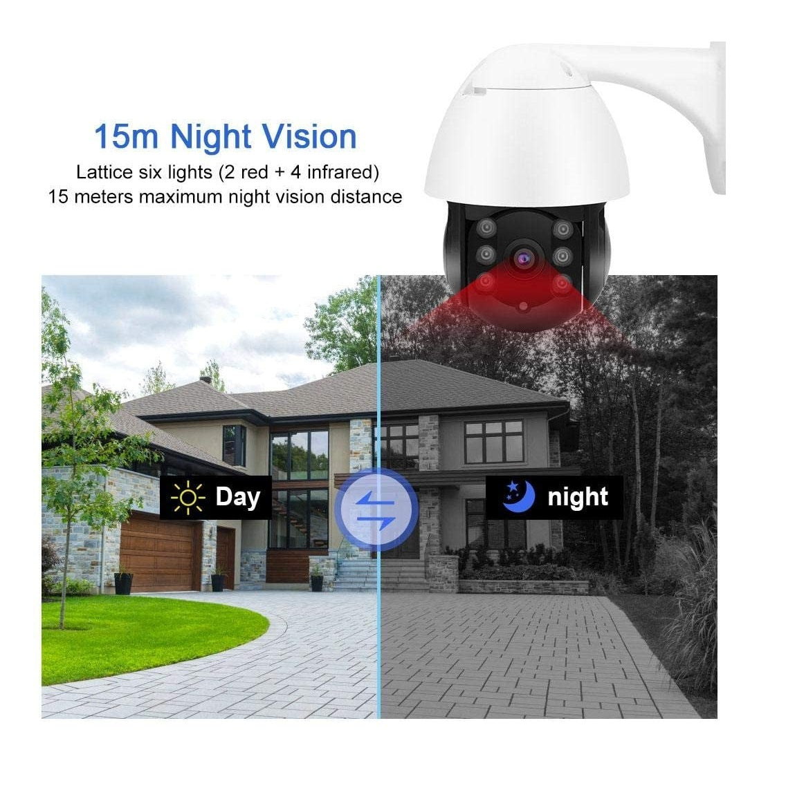 Camara Ip Panoramica Domo 360° Exterior Wifi Full Hd