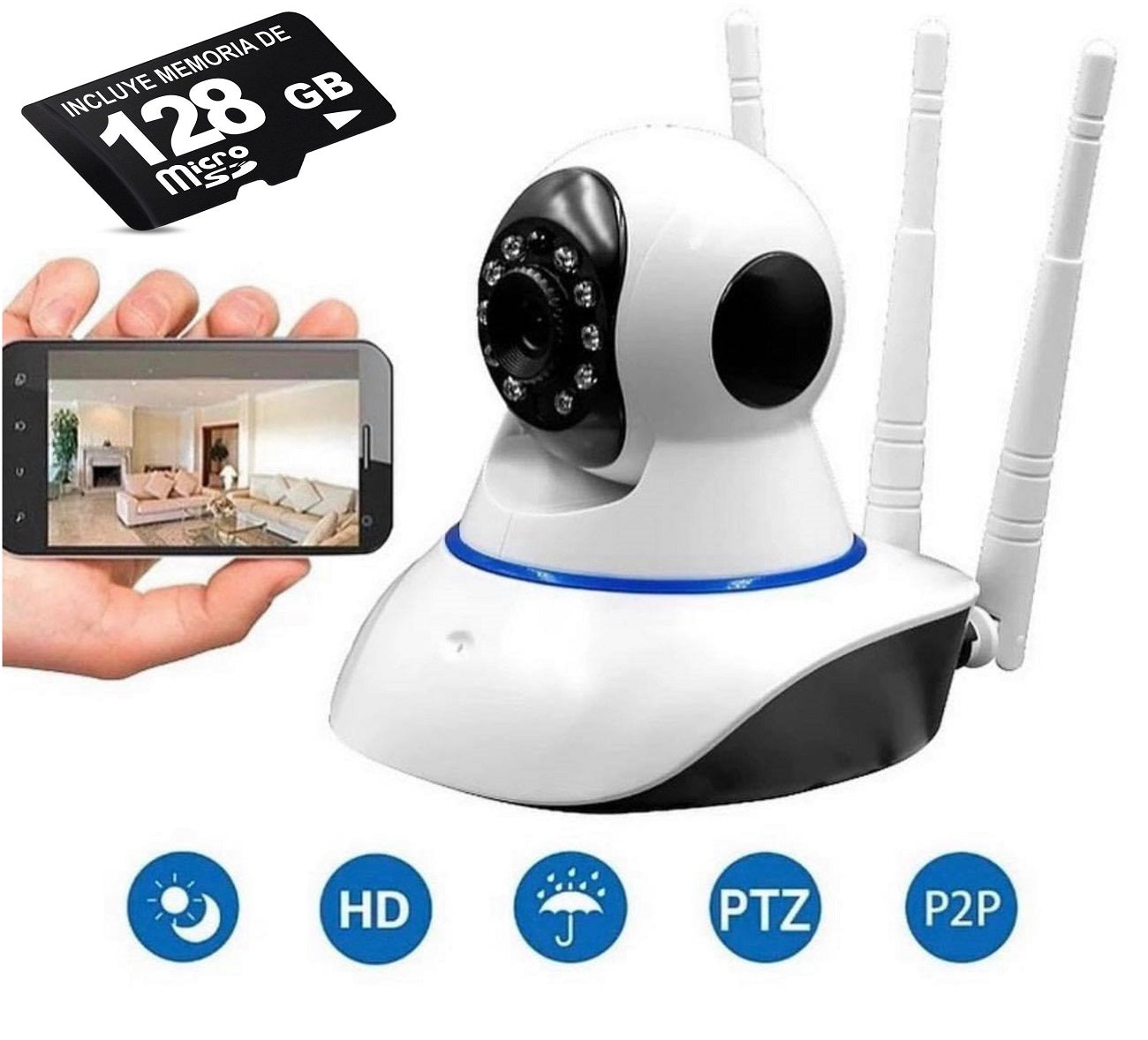 Cámara Ip Video Vigilancia Celular Wifi Visión Nocturna V380