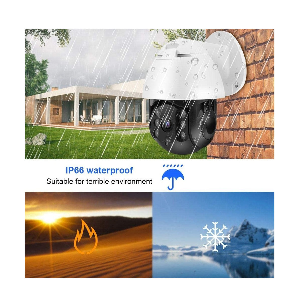 Camara Ip Panoramica Domo 360° Exterior Wifi Full Hd