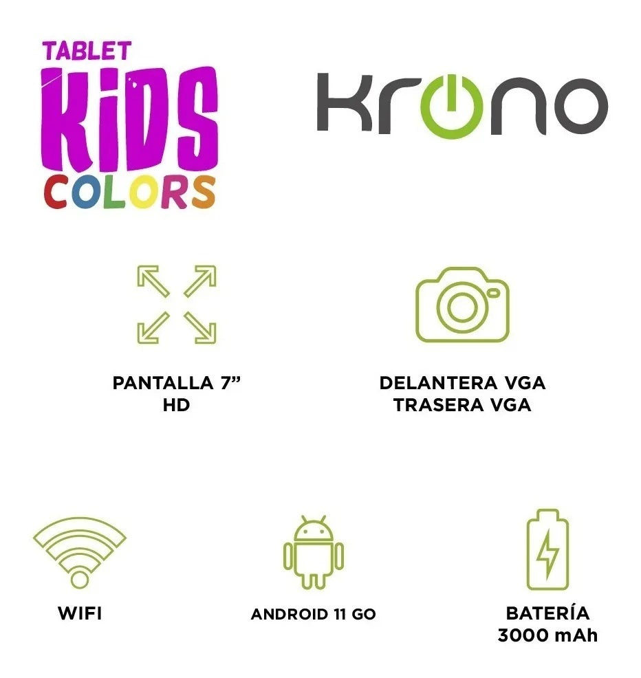 Tablet Para Niños Krono Kids azul