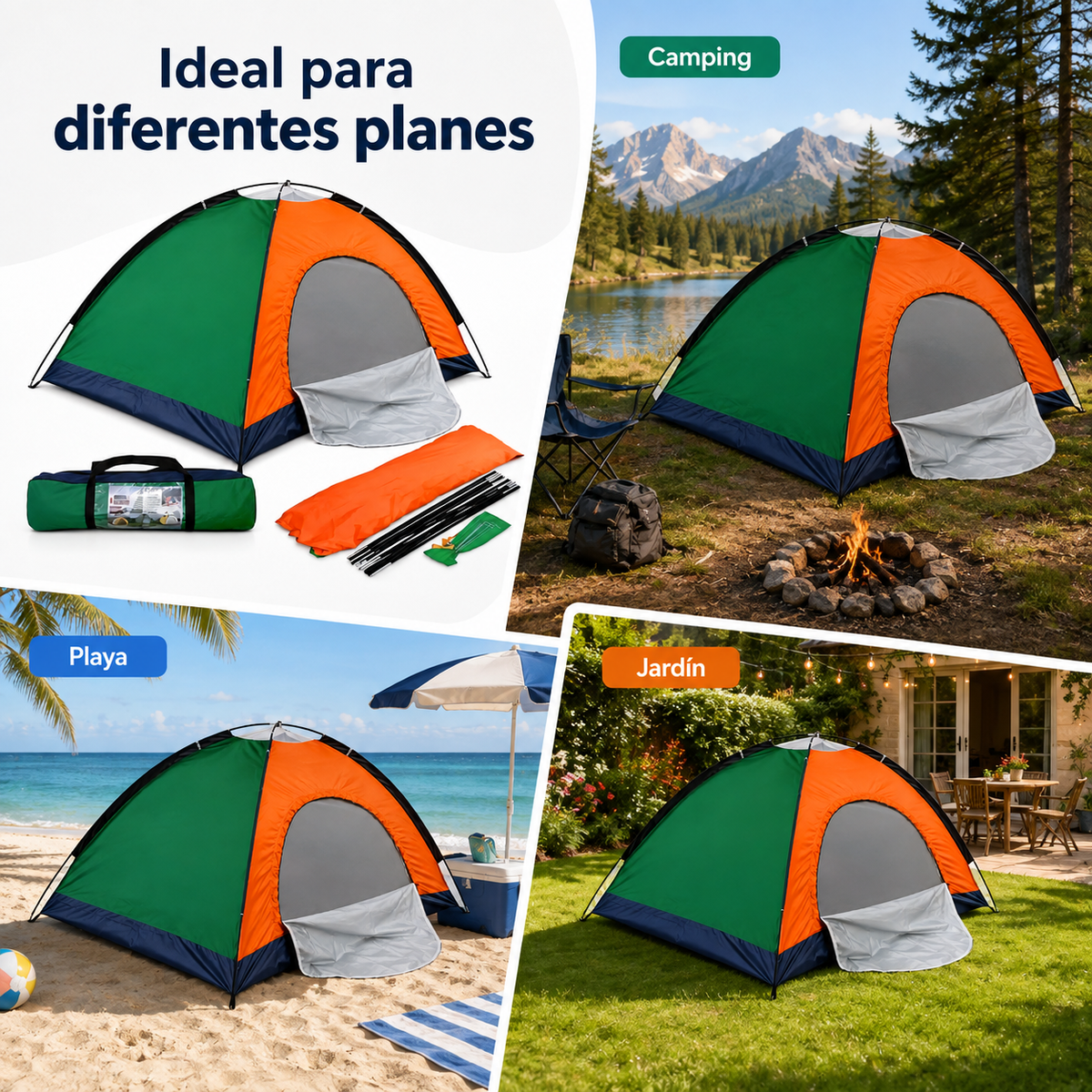 Genérica Camping Carpa para 3 personas