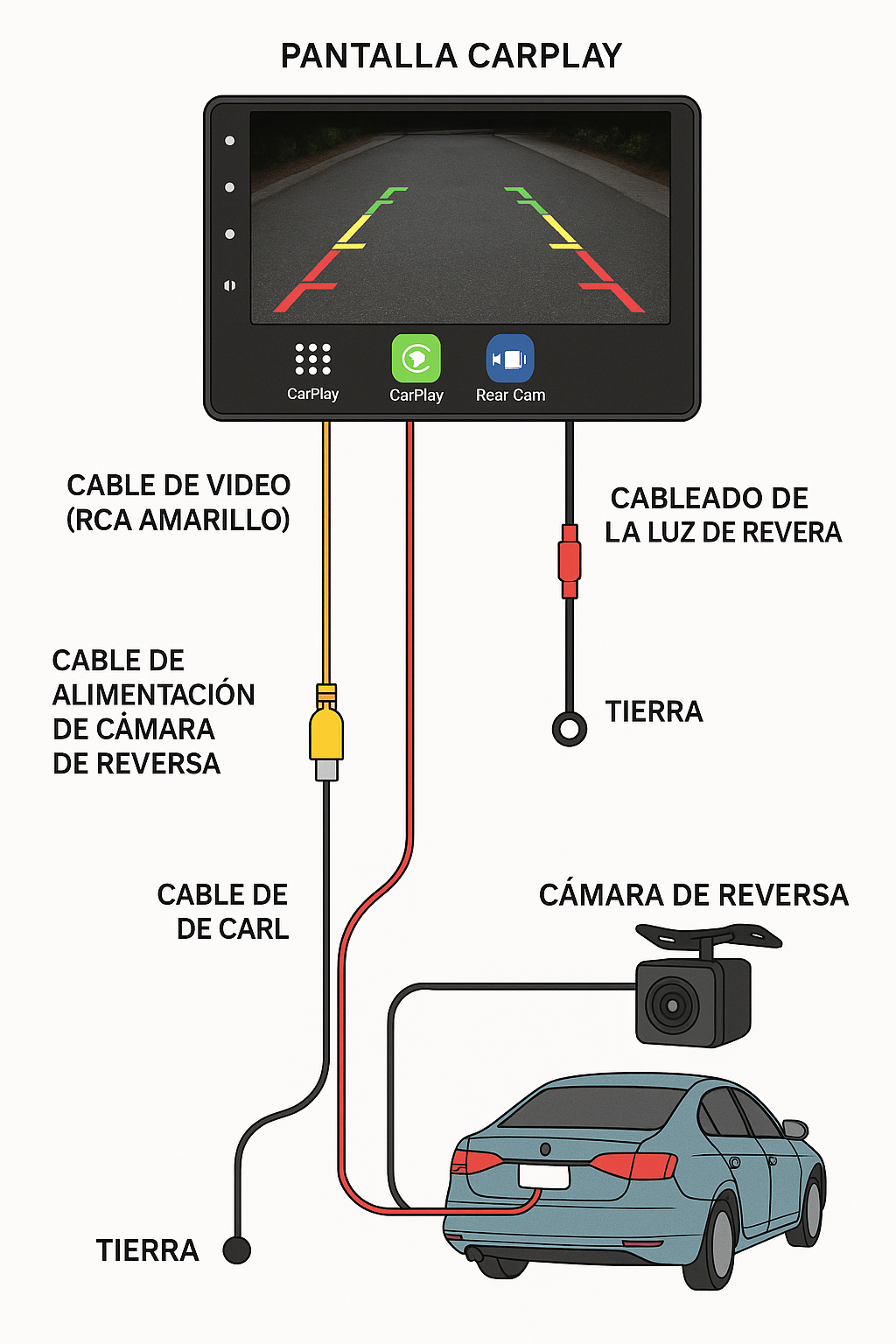 Pantalla Multimedia Carplay Monitor Inalámbrico