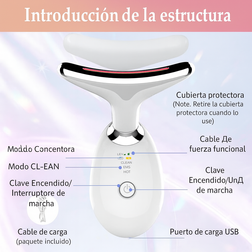 Masajeador facial Maquina Lifting Facial Luz