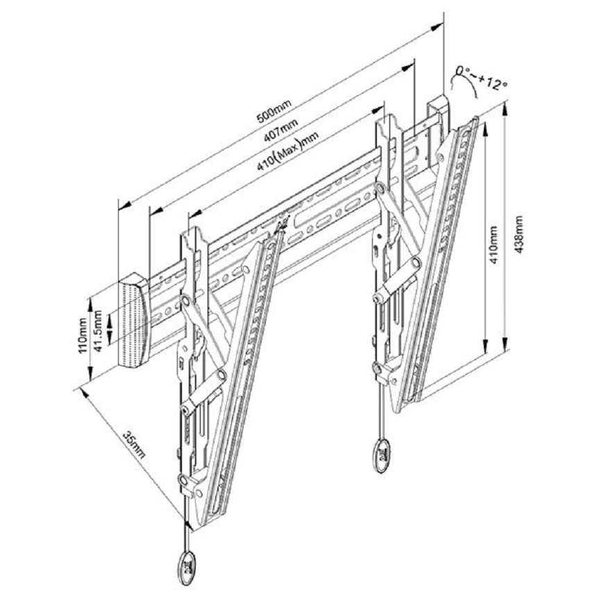Soporte c3-f De Pared Para Tv/monitor De 40 A 75 Negro