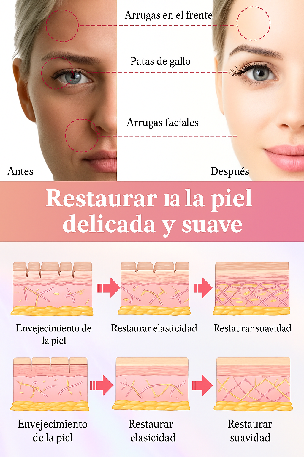 Masajeador facial Maquina Lifting Facial Luz