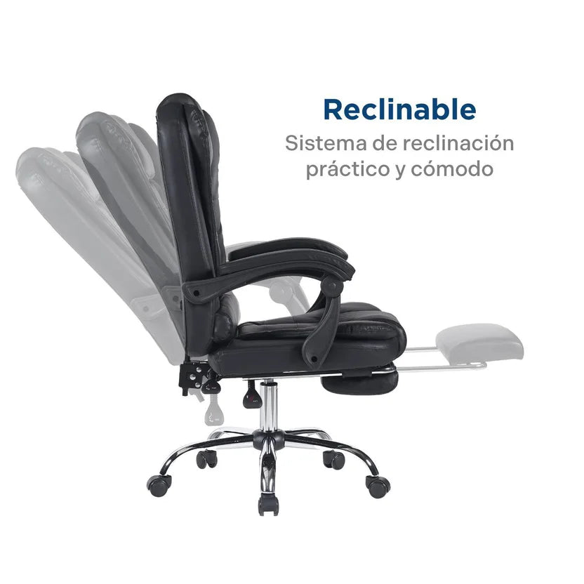 SILLA EJECUTIVA o GAMER CON PORTAPIE
