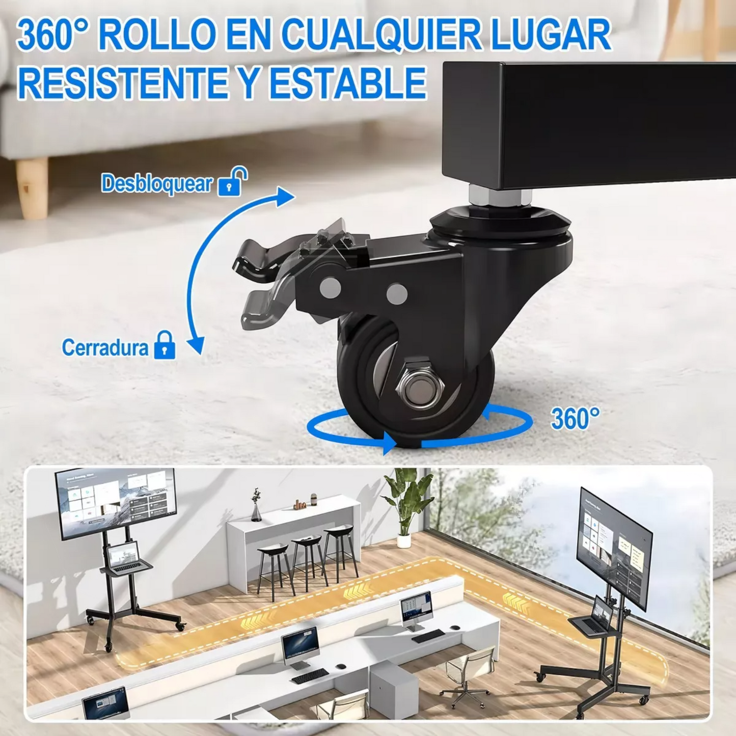 Soporte Pedestal Tv De 32 A 50 Curvos y Planos